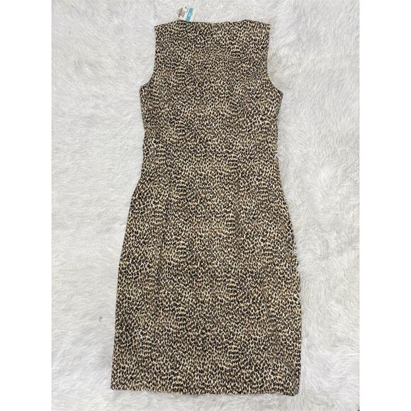 J McLaughlin Micro Animal Print Anne Sheath Dress Women Size 0 Sleeveless NWT - Picture 7 of 15